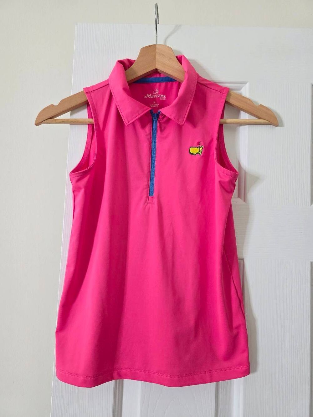 Masters kids pink girls polo tank top S